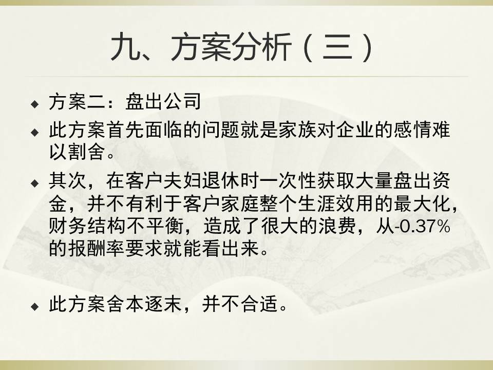 家族企业的多目标规划